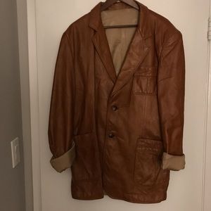 Brown Leather Coat